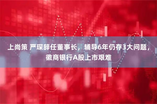 上尚策 严琛辞任董事长，辅导6年仍存3大问题，徽商银行A股上市艰难