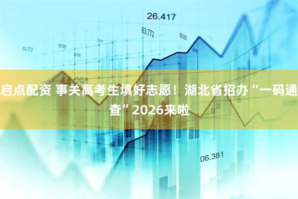 启点配资 事关高考生填好志愿！湖北省招办“一码通查”2026来啦